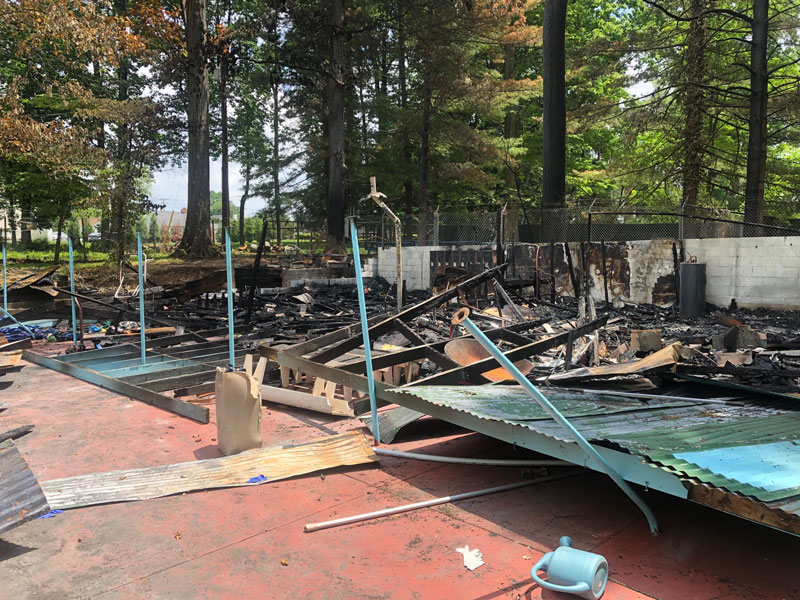 Lochearn Community Club's pool house burned down in 2020, just before the start of pool season.