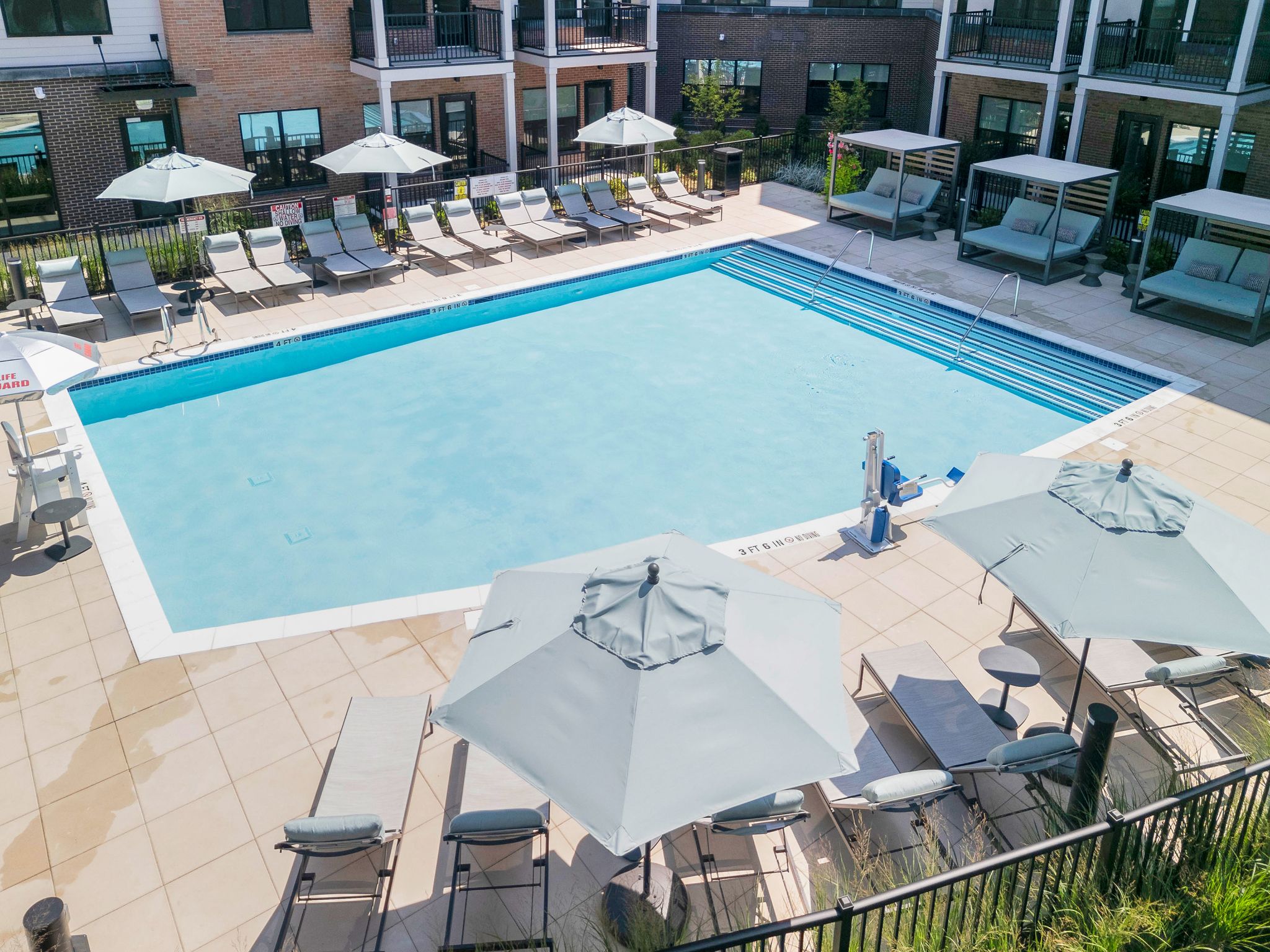 Apartment community pool